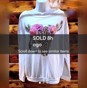 MEDIUM PHIL LOVE LONGHORN BOHO WESTERN LONGSLEEVE RUSTIC TOP This Some Bullshirt